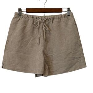 H&M Linen Tie Front Shorts Womens Small Vacation Beachy Coastal Resort Cruise